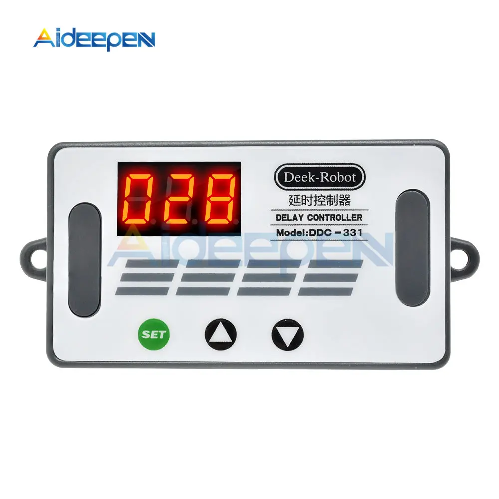 DDC-331 DC 12V цикл запуска реле задержки таймера светодиодный цифровой дисплей регулируемое Реле переключения времени с чехлом