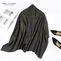 65185cm new couple scarf striped plaid big shawl for ladies and men in winter all match raw edge autumn and winter