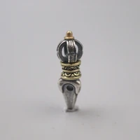 pure 925 sterling silver pendant bless lucky carved pattern vajra talisman pendant for men women gift 278mm