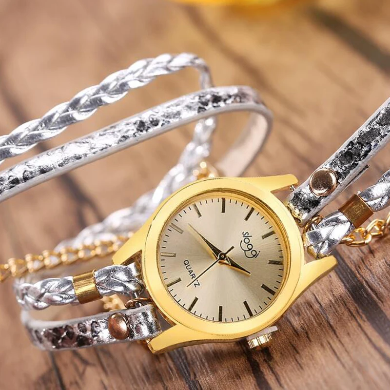 

Female Wedding Party Watches Jewelry Women Fashion Serpentine Leisure Weave The New Women Winding Watch