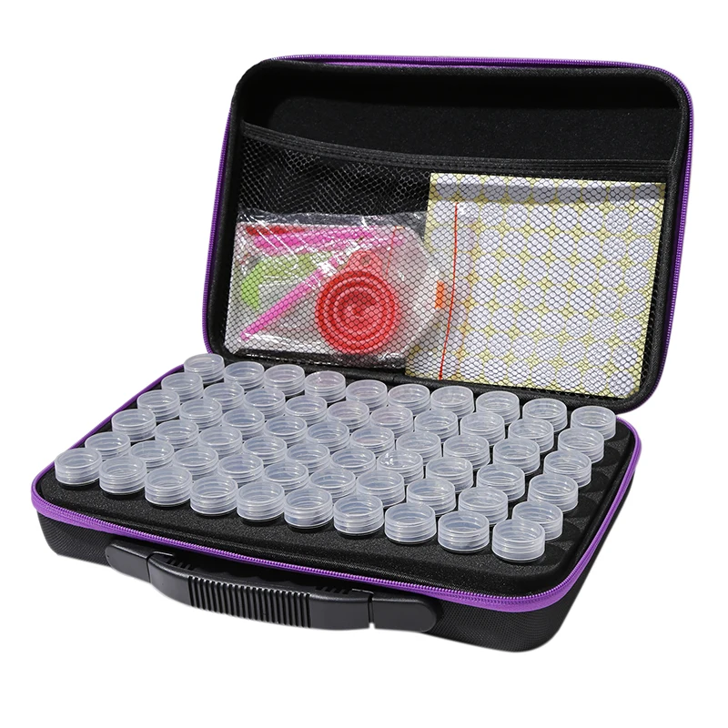 

Eva Box Diamond Painting Tool Bag New 60 Portable Storage Boxes With Bottles Household Storage Hand Tool Storage Tools
