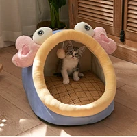 dog cat bed kenel house with ball winter warm all seasons general enclosed removable washable dog cat kennel pet supplies