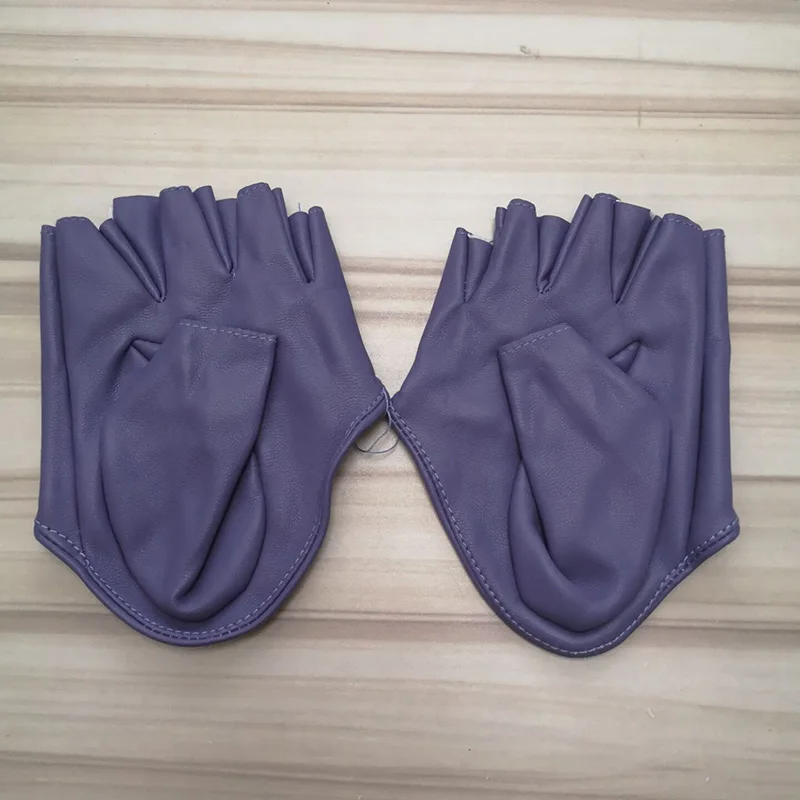 C61 Jewelry Purple Модные сексуальные женские кожаные перчатки для танцев на шесте в ночном клубе, Женские Перчатки для фитнеса в готическом стиле, панк-рок, L63 - Цвет: C61 Jewelry Purple