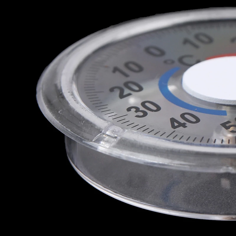 

1pcs Round Plastic Door and Window Thermometer Outdoor Door Window Thermometer Pointer Type Cold and Heat Watch