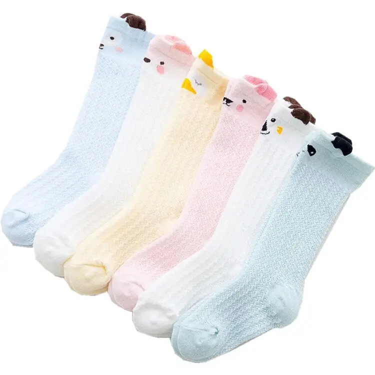 

Baby baby cotton cartoon white kitten mesh socks stockings 1 pair