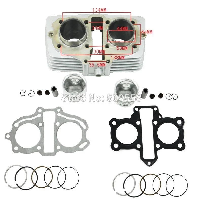 44 мм комплекты цилиндра мотоцикла с поршневых колец Комплект прокладок для Honda