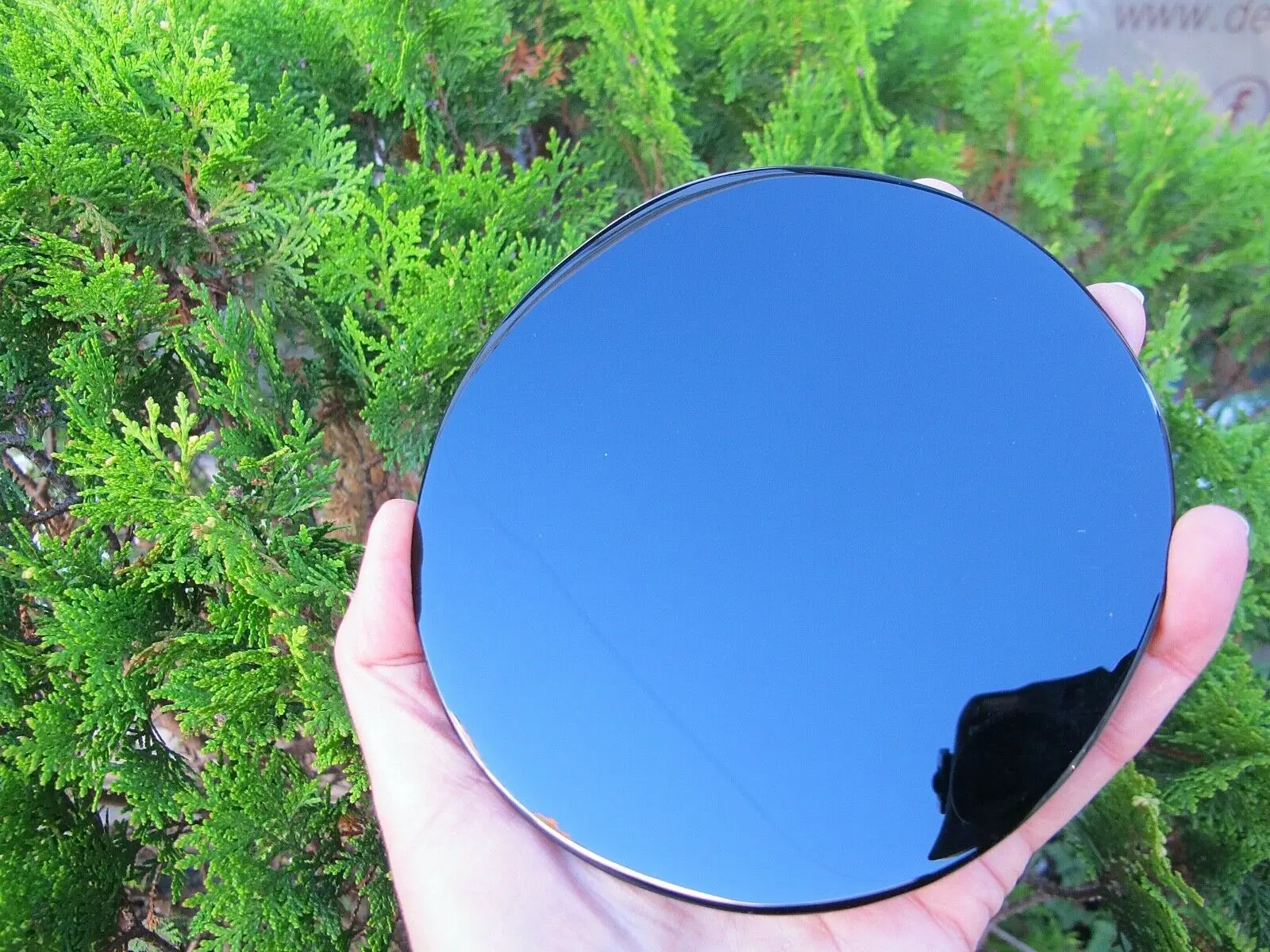 

High Quality Natural Obsidian Mirror Reiki Healing Stone Energy Mineral Room Ornament DIY Gift