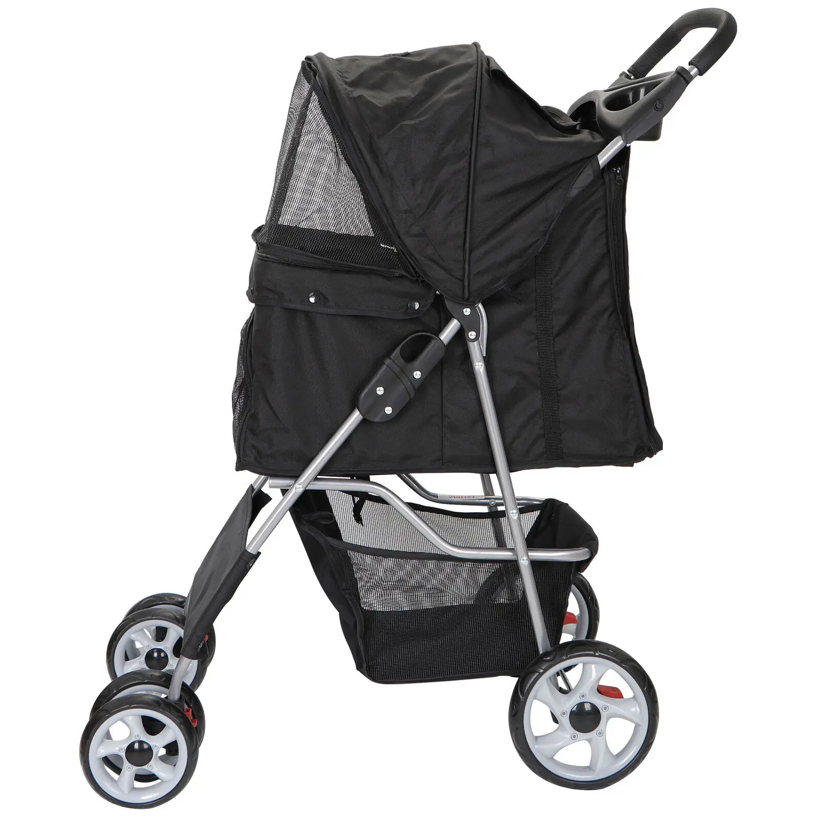 

Dog Stroller Travel Folding Carrier Small Medium Cat Pet with Safe Cup Holder