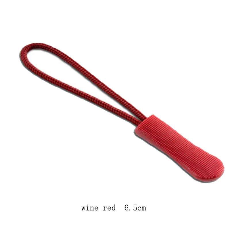 wine red Рюкзак одежда резиновая молния Веревка концы застежка-молния Пряжка для принадлежности для одежды/сумок 5 шт - Цвет: wine red