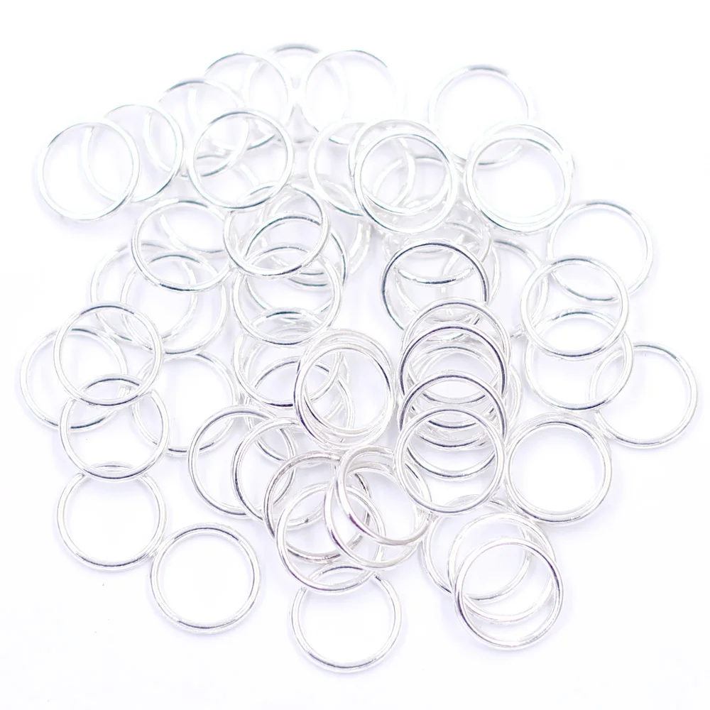 

Soldered Closed Metal Jump Rings Jewelry Diy Making Findings Silver Plated Round Cercle 14x2mm 60Pcs