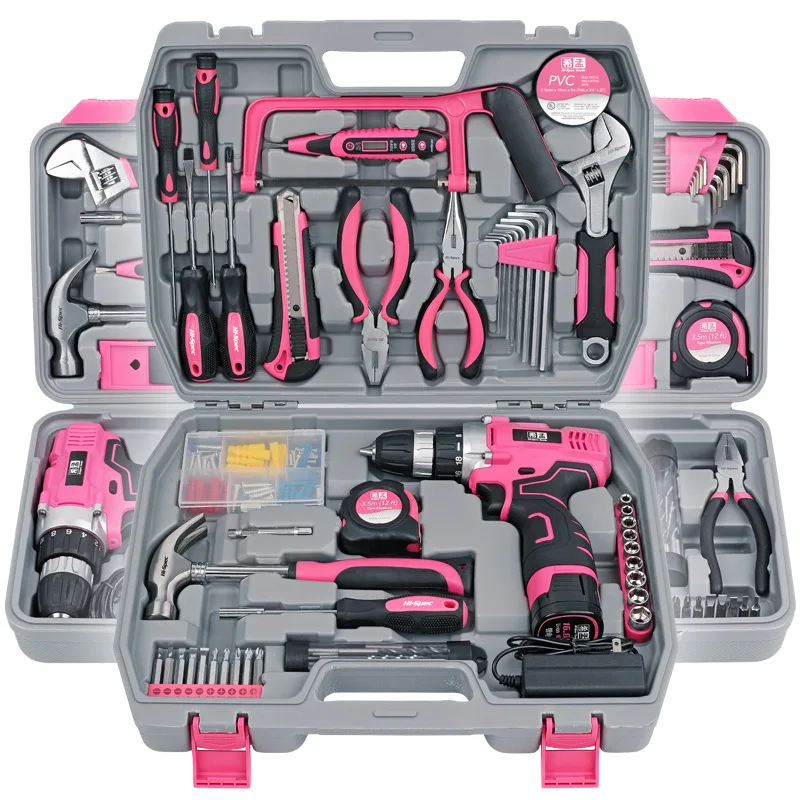

Household Tool Set Multi Function Electric Drill Set Portable Hardware Tool Box Repair Maleta Herramientas Caja De Herramientas