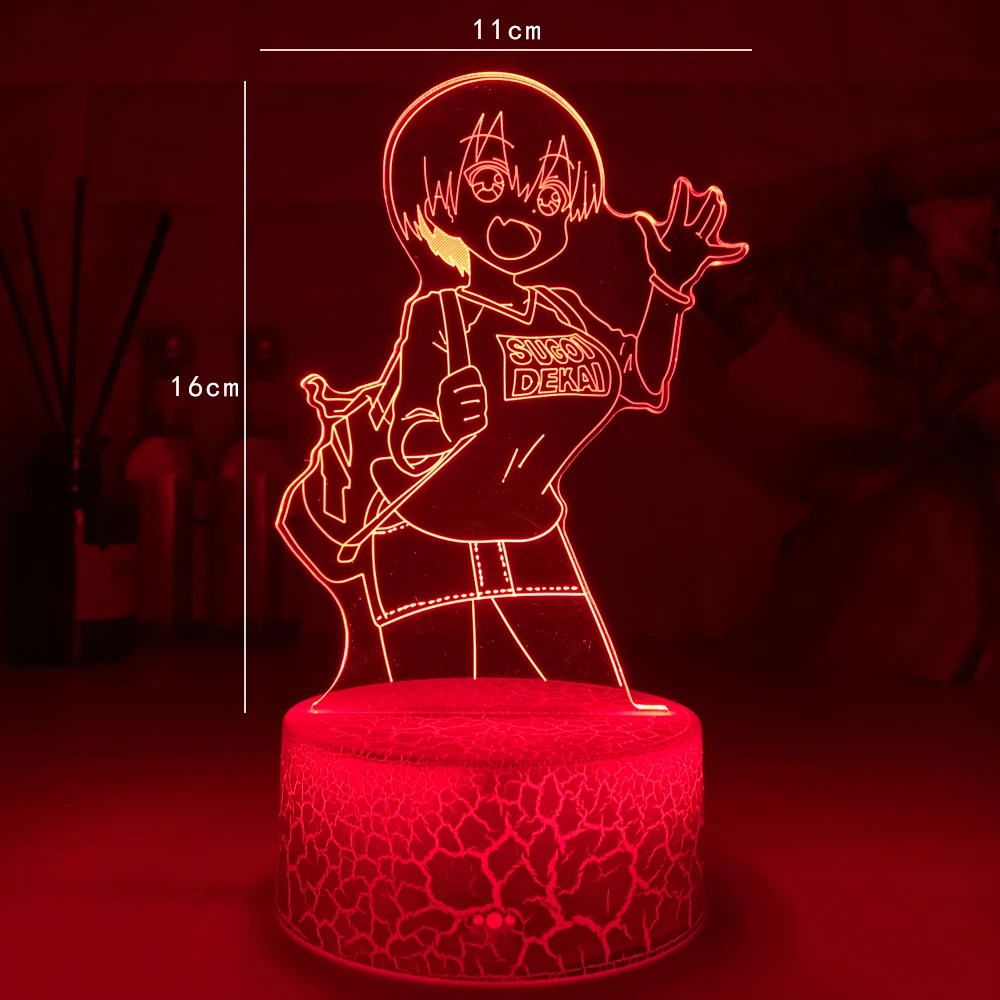 

3d Anime Lamp Uzaki Chan Wants To Hang Out Nightlight for Bedroom Decor Led Night Light Birthday Gift Waifu Manga Led Light