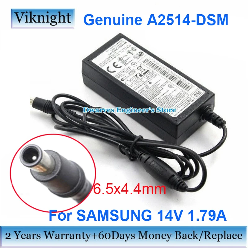 Натуральная 14В 1.79A 25 Вт ЖК монитор адаптер питания для SAMSUNG S22D360H A2514_DSM A2514 DPN DVD A2514_DPN