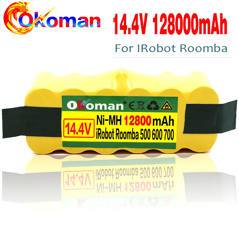 Аккумулятор высокой емкости 12800 мАч 14 4 В для пылесоса iRobot Roomba 500 530 540 550 620 600 650 700 780