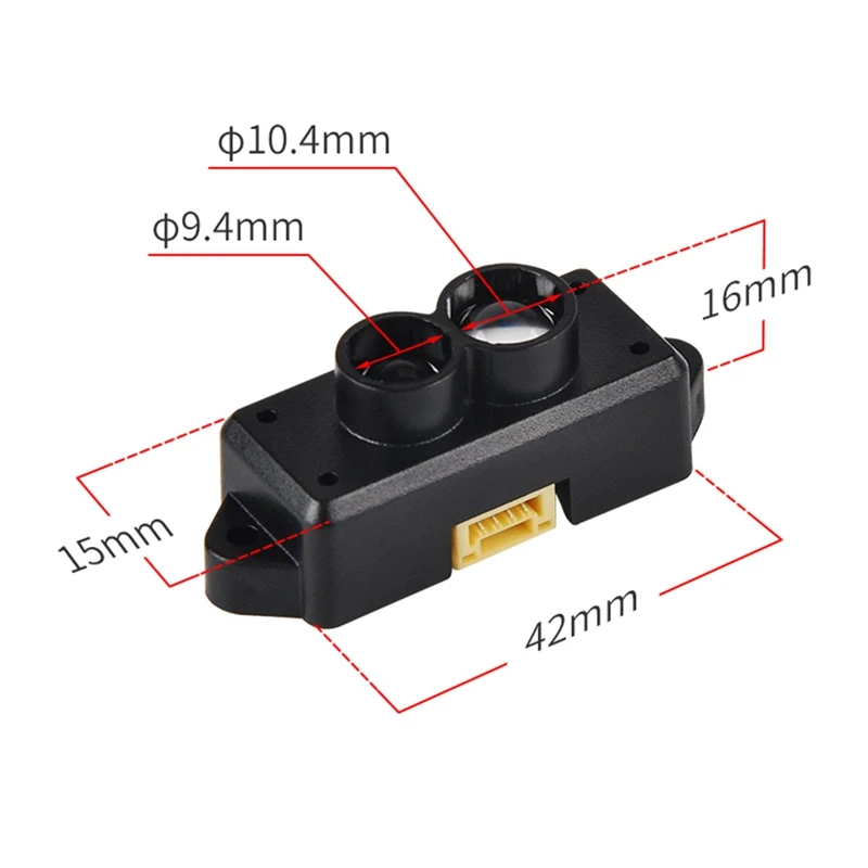 

TFmini-S Rangefinder Sensor Module TOF Single-Point Mini Ranging UART and IIC 0.1-12M (an Upgraded Version of TFmini)