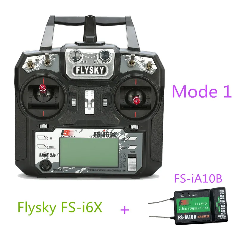 Flysky FS-i6X/FS-i6 2,4 GHz 10CH AFHDS 2A передатчик ж/X6B iA6b i-BUS A8S FS-iA10B приемник для радиоуправляемого дрона режим 1 Режим 2 - Цвет: FS-i6X Mode 1 iA10B