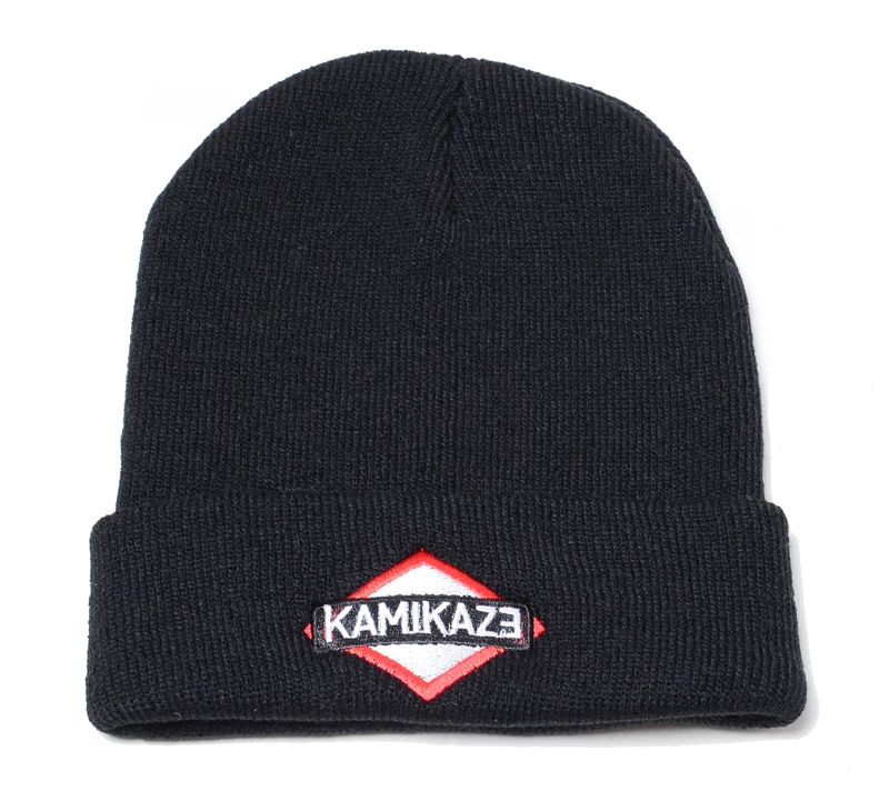 Kamikaze вязаная шапка Eminem последний альбом шапки KAMIKAZE вышивка бини зимняя теплая Skullies& лыжные шапочки эластичная вязаная шапка