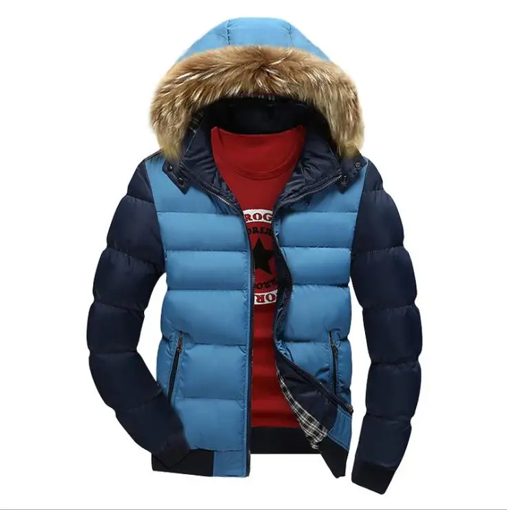 Fur Collar Winter Parka Long Jacket Men Thick Warm Coat Hooded Windproof Padded Cotton Asia Size M-4XL | Мужская одежда