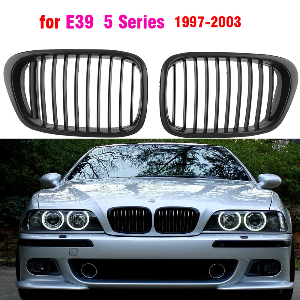 Передняя Матовая Черная Широкая вытяжка гриль для BMW E39 525 528 530 535 M5 2003|Гоночные