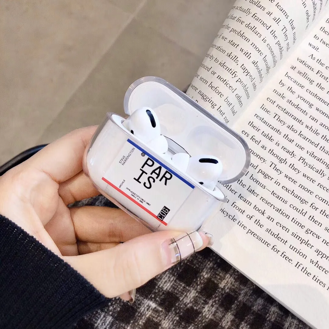 Чехол для iPhone 6 s 7 8 Plus 11 Pro X XS Max XR Air билет Париж Токио чехол Airpods 3 2 1 pro Bluetooth