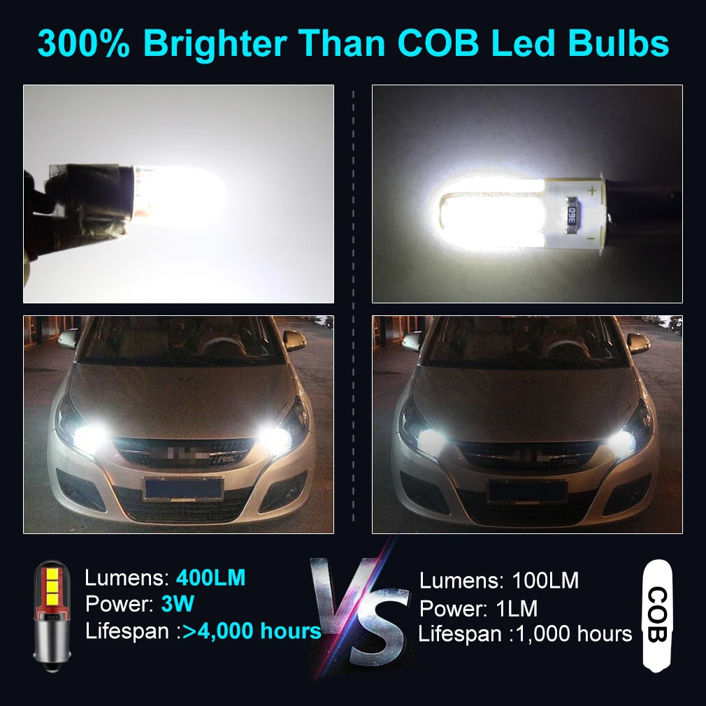 Светодиодная лампа для салона автомобиля 2 шт. T10 W5W Canbus BA9S BAX9S H21W BAY9S H6W T4W T11 WY5W 168 194