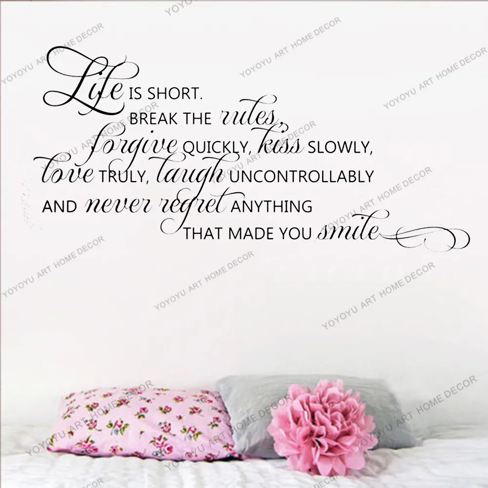 Вдохновляющие Семейные правила надпись цитата настенная наклейка жизнь