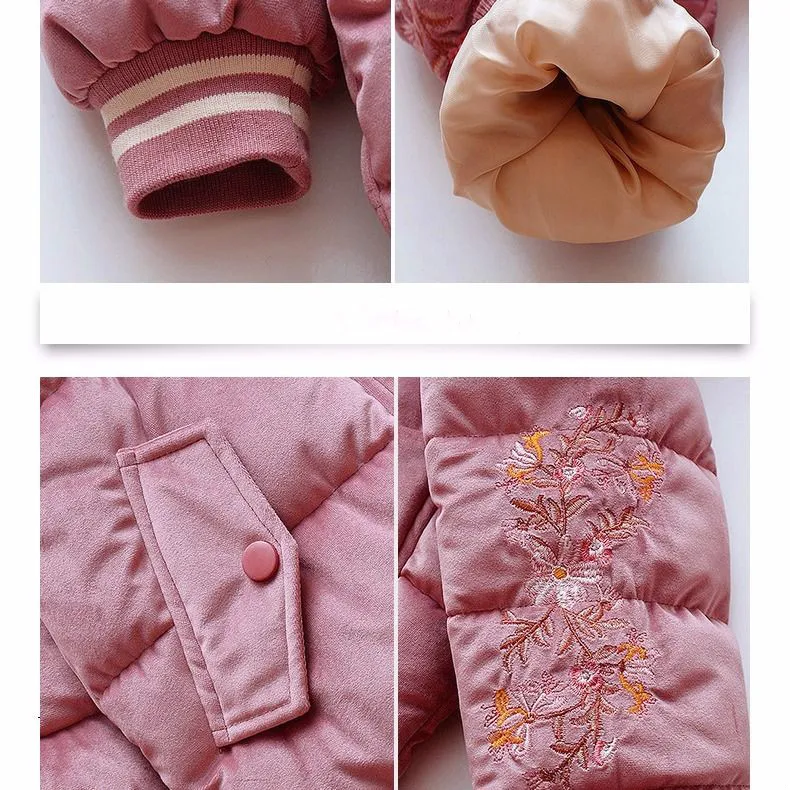 Новая верхняя одежда для детей от 3 до 12 лет зимняя куртка девочек парка детское