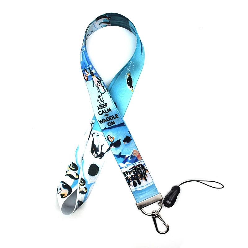 

Penguins Lanyard Watercolor Printing Lanyards Phone Case Cartoon Animals Lanyard for Keys Badge Holders Keychain A274