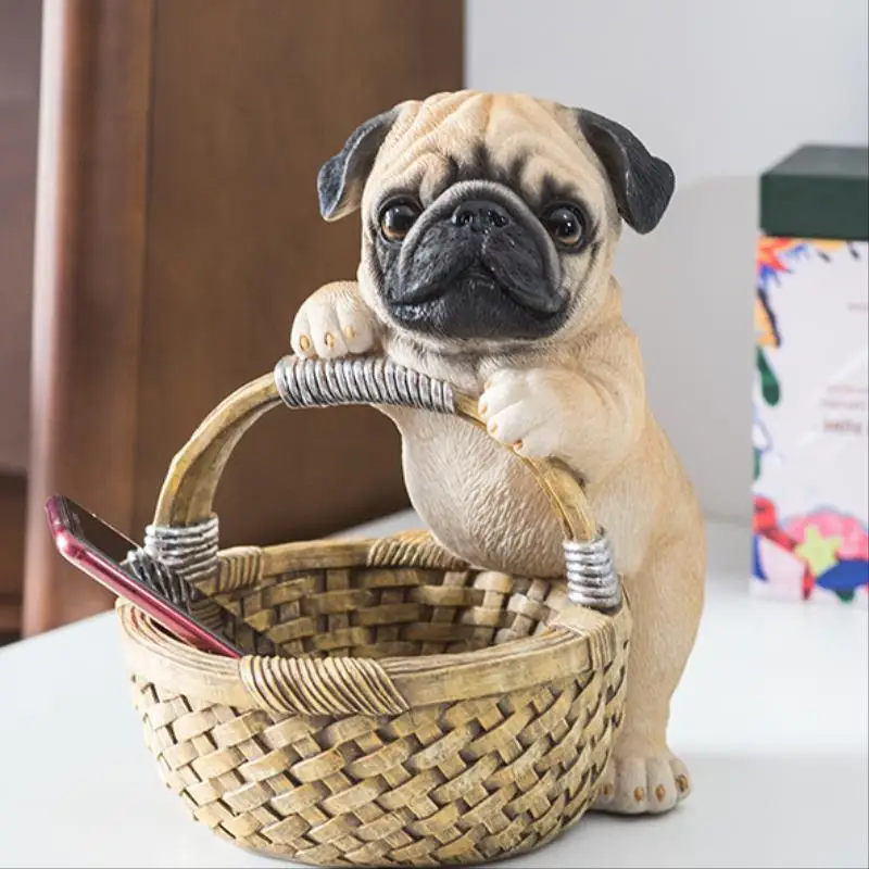 Статуя собаки Лабрадора корги мопса Шиба ину коробка для хранения животных