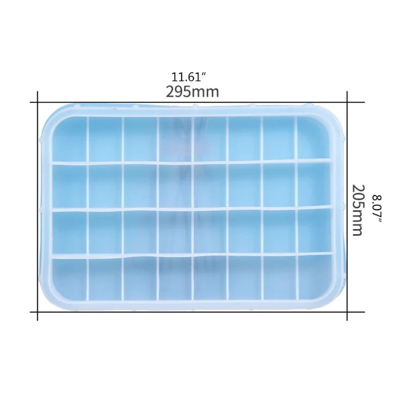 

Crystal Epoxy Resin Mold Plate Tray Mirror Silicone Mould DIY Handcrafts Casting Tools