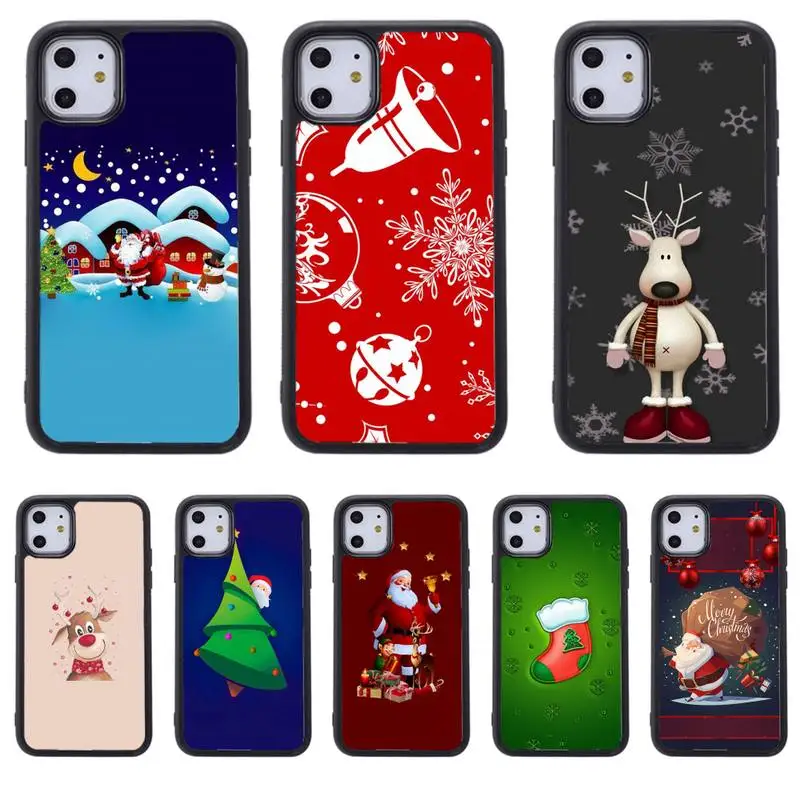 

Merry Christmas Phone Case for iphone 11 12 pro se 20 max xr xs x 7 8 6s plus mini Fundas Coque cover PC&TPU