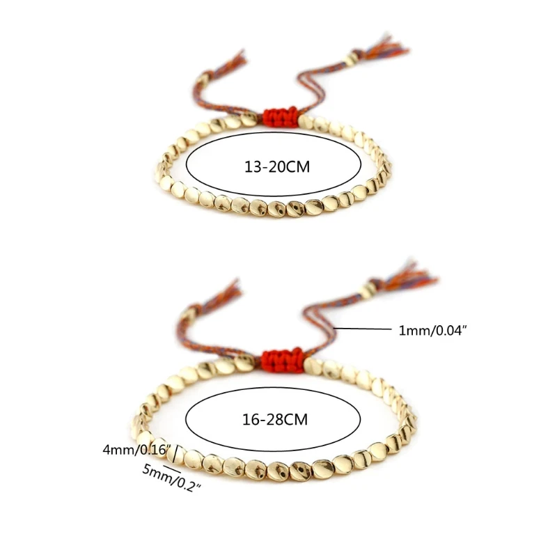 

Cotton Luck Rope Bracelet Tibetan Copper Bead Bracelet Buddhist Braided Good Lucky Bracelet Amulet Jewelry Adjustable