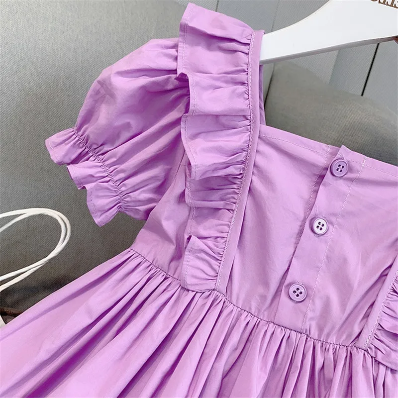 

Girls Dress Summer New Puff-Sleeve Cute Kids Princess Dress Toddler Kids