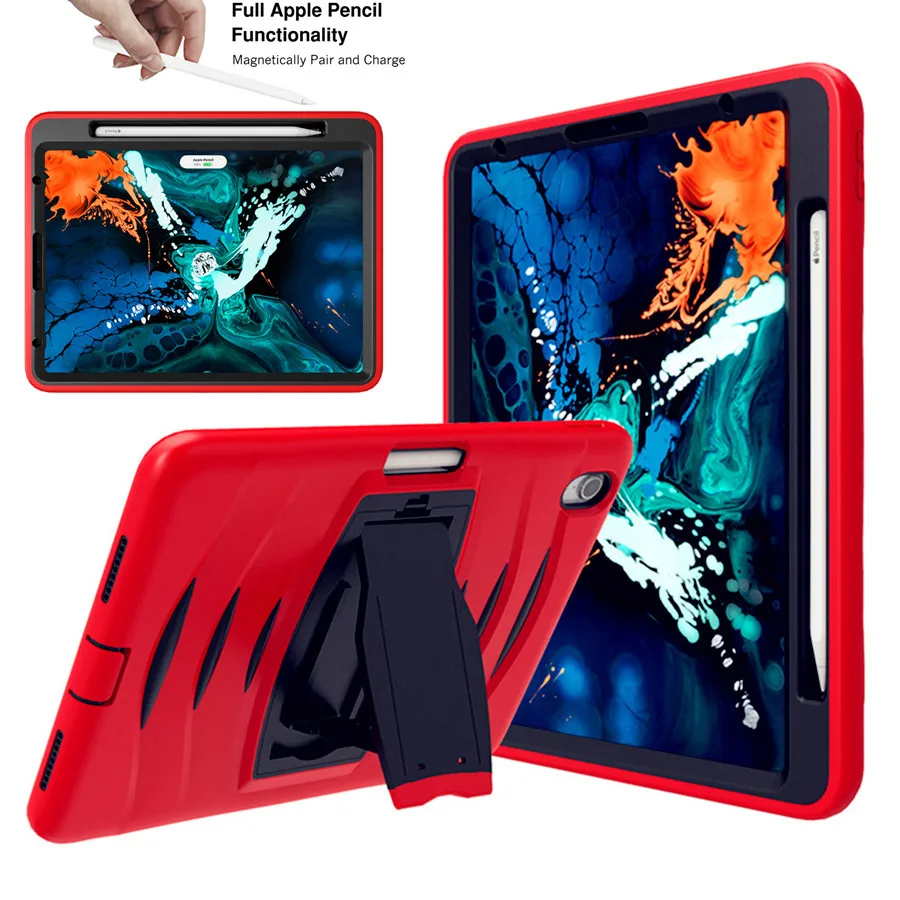 Для iPad Pro 11 2018 чехол военный сверхмощный полный корпус прочная подставка для