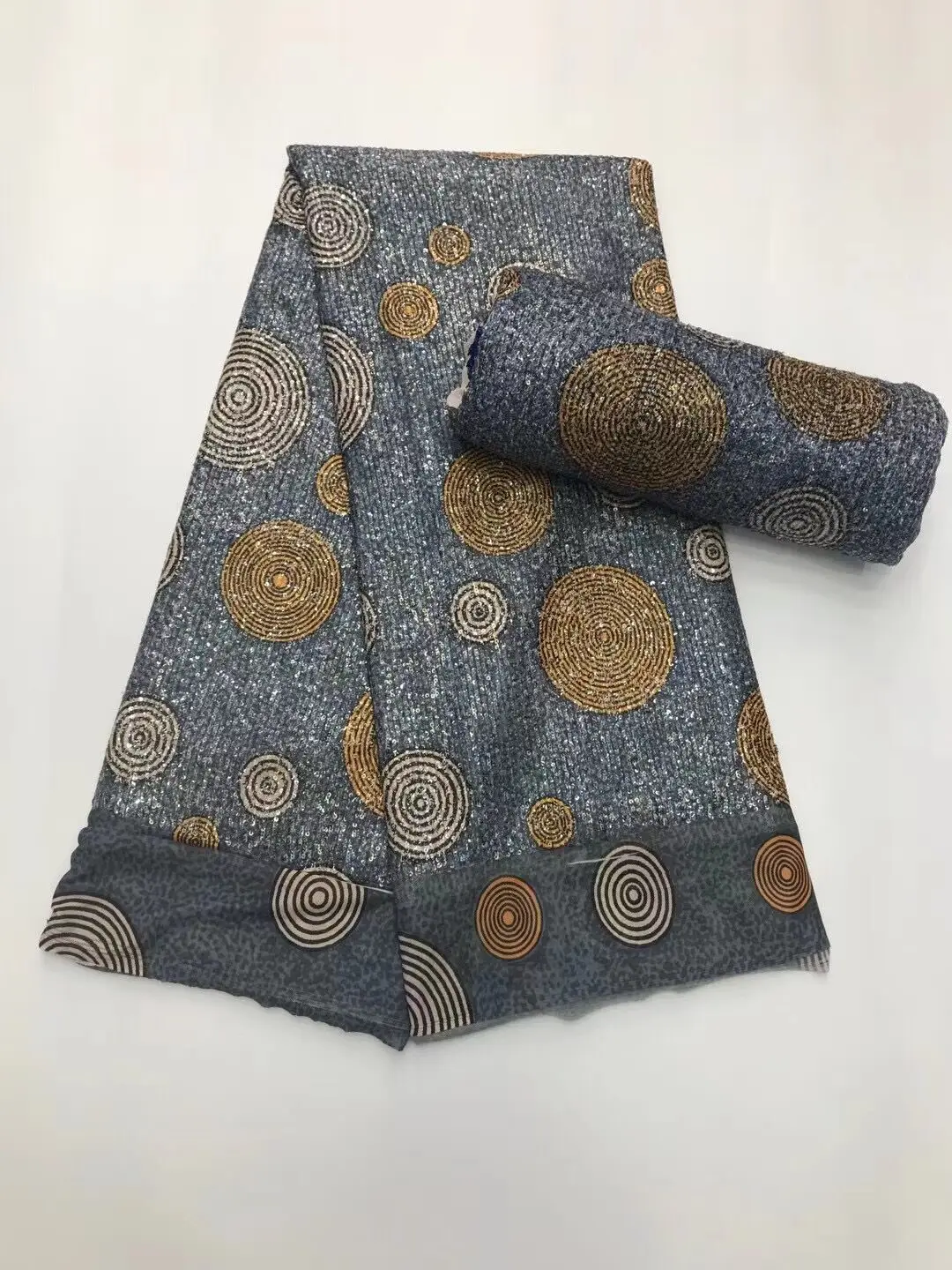 

New High quality African french lace with embroidery tulle fabric Nigeria ZH-3888813