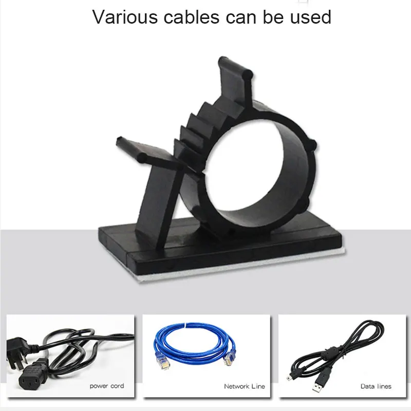 

Adhesive Backed Nylon Wire Cable Clips Clamps Cable Management Clips K888