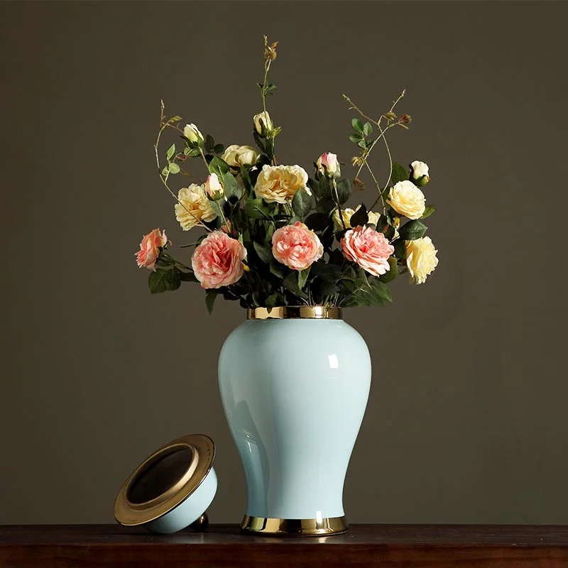 Античная королевская ручная роспись сине белая керамическая золотая