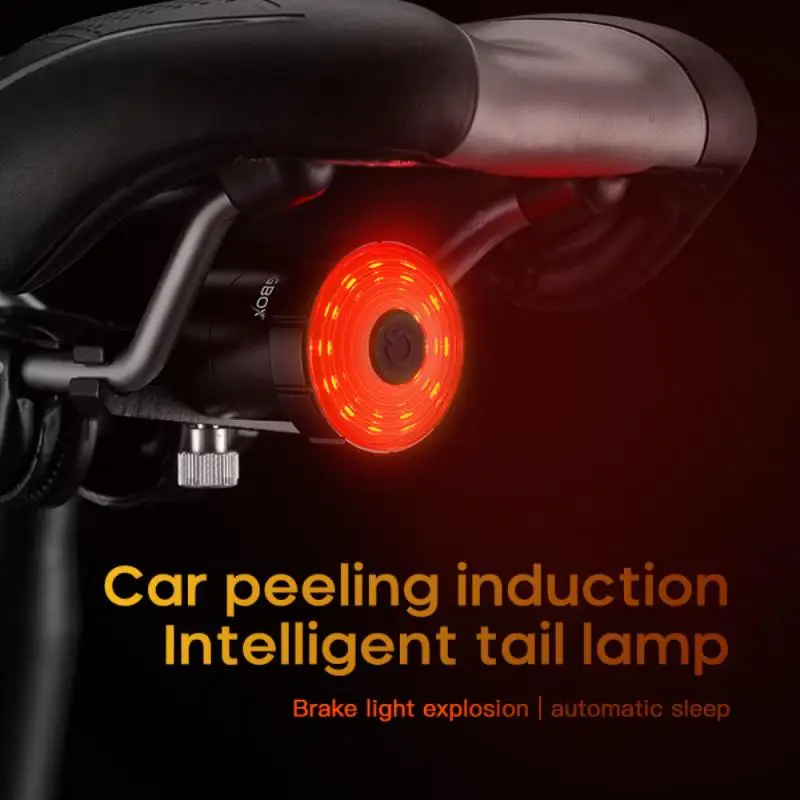 

Smart brake induction taillights 7 modes road bikes mountain bikes bicycle lights usb charging Bicycle taillights warning lights
