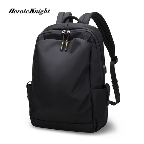 Мужской водонепроницаемый рюкзак Heroic Knight, школьный ранец для ноутбука 15,6 дюйма, дорожная Корейская сумка с USB-зарядкой