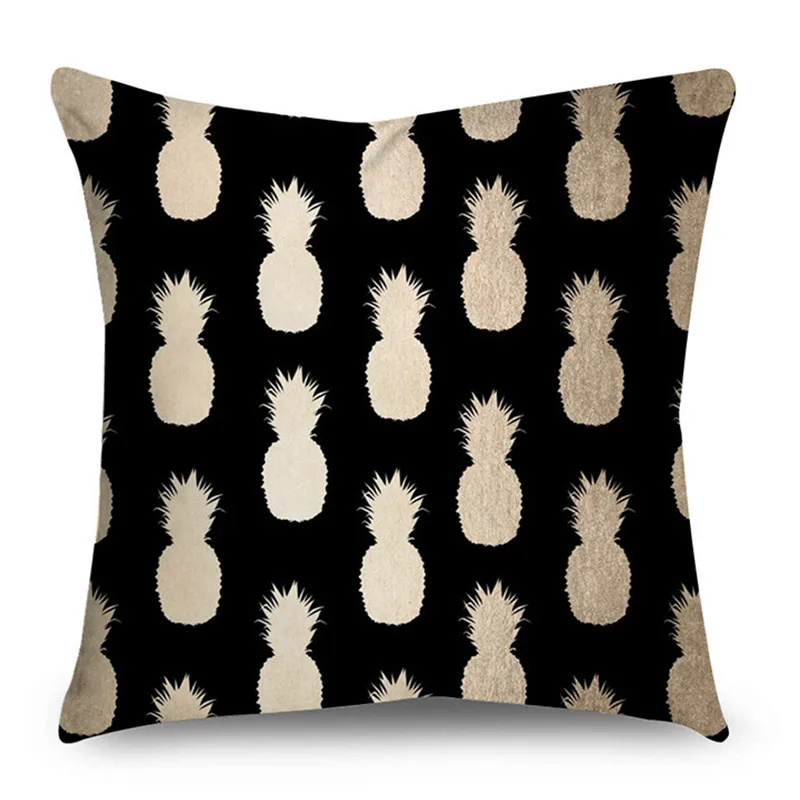 Cushion Cover Black Gold Polyester Pillow Car Decor Bedroom Color Series Fashion Element Case | Дом и сад