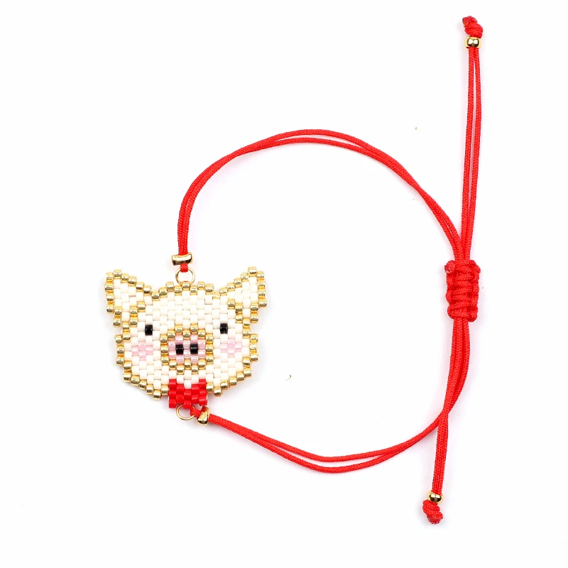 FAIRYWOO Miyuki браслет для женщин милая Подвеска со свиньей заполнения ювелирные