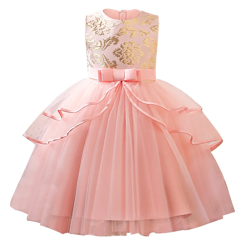 Evening Dress for Girl France Fashion Elegant Baby Girl's Summer Sleeveless Princess Party Dresses Costumes Girls 2022 | Детская