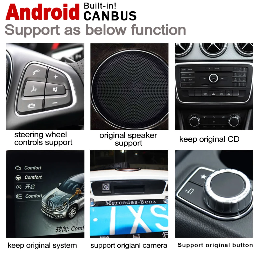For Mecerdes Benz GLK X204 2008~2014 NTG Android IPS car player original Style Autoradio gps navi map BT WiFi HD Screen | Автомобили и