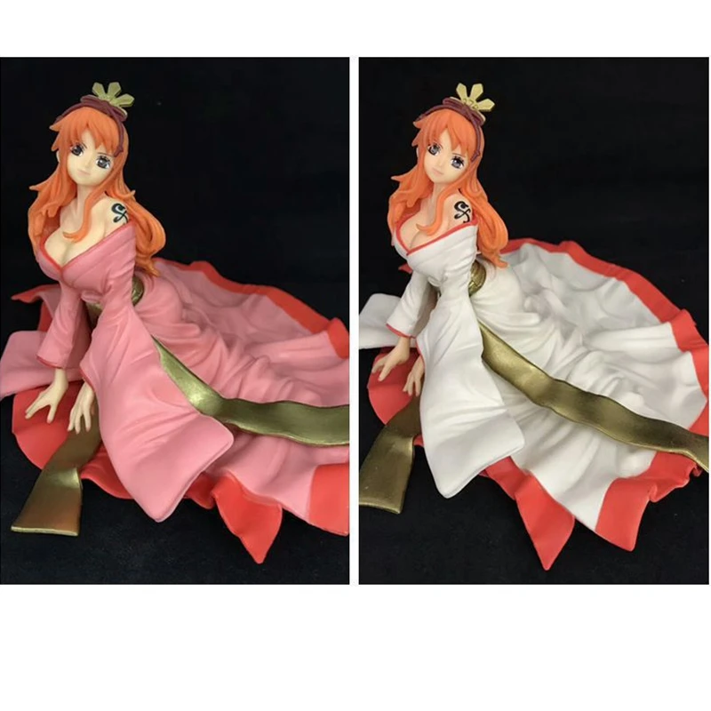 

One Piece Stylist Nami Photographer Sakura Kimono Sitting Posture Standard Boxed Figure 10CM Model Christmas Gift Collection