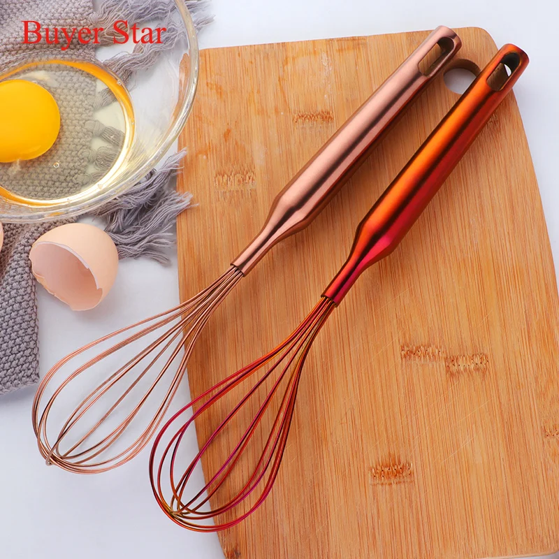 1PC Stainless Steel Balloon Wire Whisk Manual Egg Beater Mixer Kitchen Baking Utensil Milk Cream Butter Cooking | Дом и сад