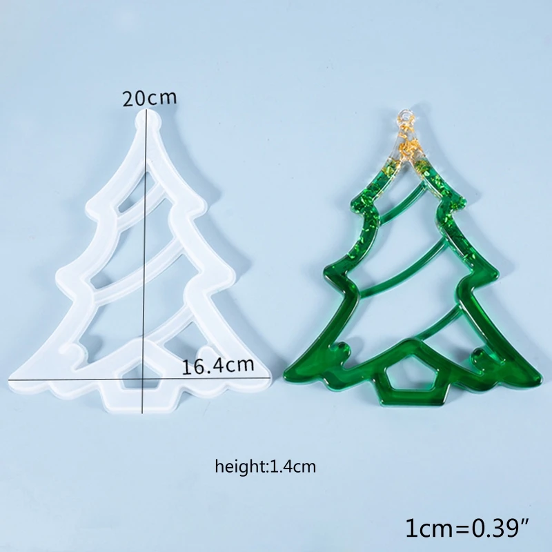 

6Pcs Christmas Pendants Casting Silicone Mould Crystal Epoxy Resin Mold DIY Tool