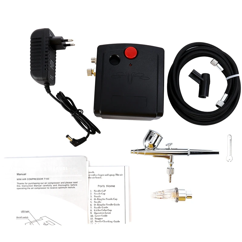 Миниатюрный Аэрограф инструмент с компрессором для украшения тортов маникюра