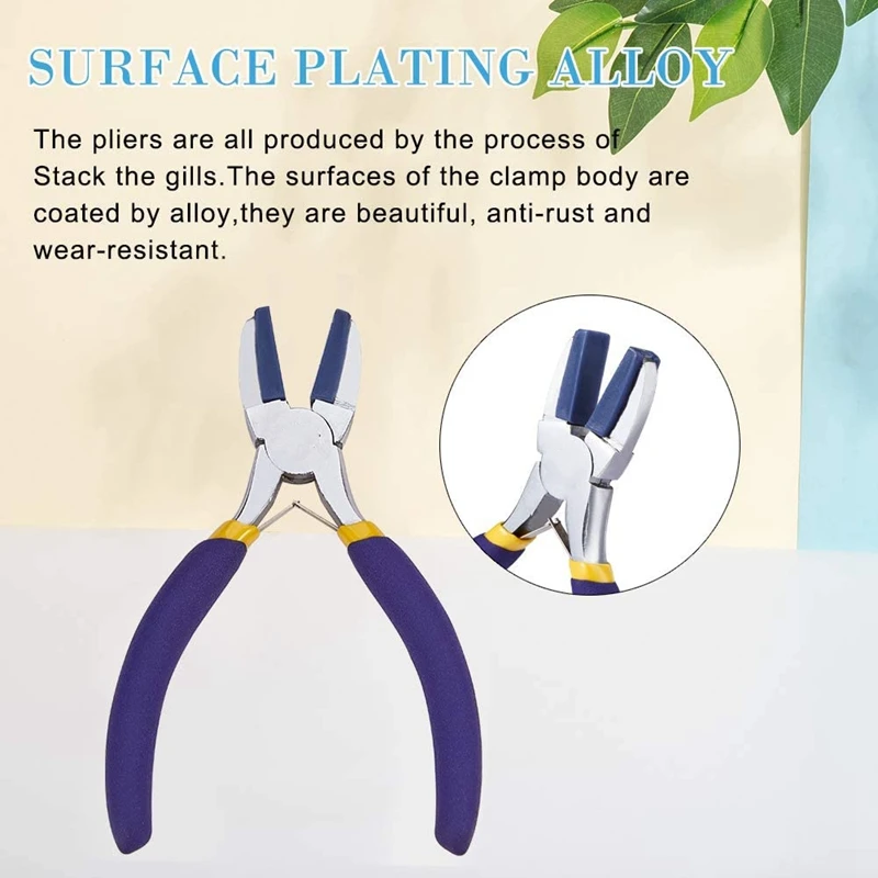 

Jewelry Pliers Set Craft and Jewelry Tool Kit Purple Handle Wear Gill Plastic Head Pliers with Plastic Head