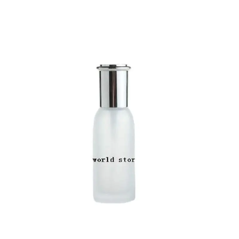 

40ml frosted glass bottle with pump silver lid for lotion/emulsion/serum/foundation/toner/water skin care cosmetic packing