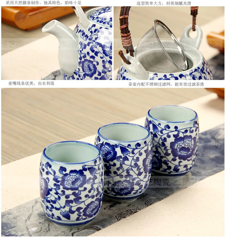 

A complete set of ceramic suit tea game family a hot water kettle